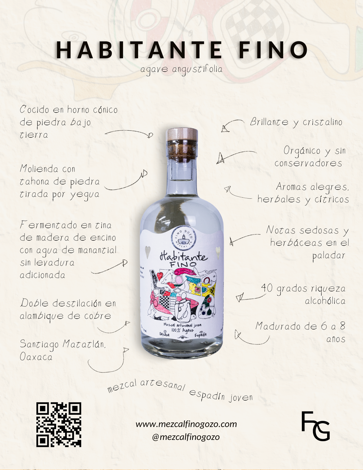 MEZCAL ESPADÍN HABITANTE FINO 750ml